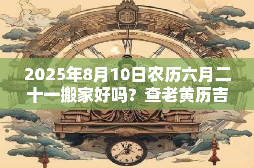 2025年8月10日农历六月二十一搬家好吗？查老黄历吉日吉时