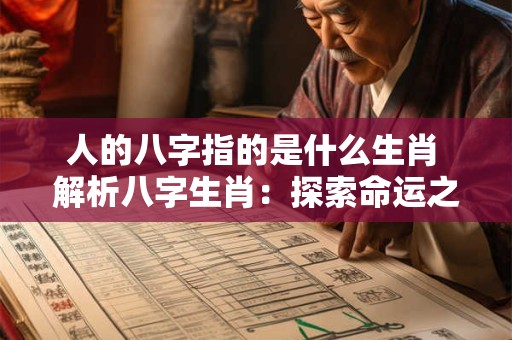 人的八字指的是什么生肖 解析八字生肖：探索命运之谜