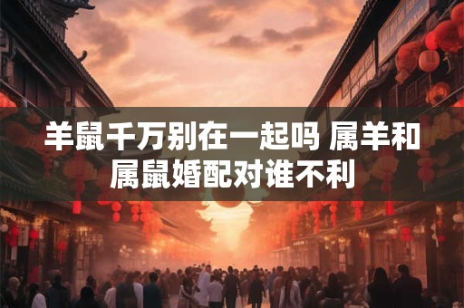 羊鼠千万别在一起吗 属羊和属鼠婚配对谁不利
