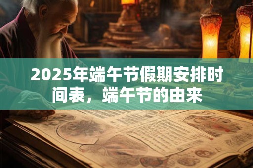 详细阅读:2025年端午节假期安排时间表,端午节的由来 2025年端午节假期安排时间表,端午节的由来