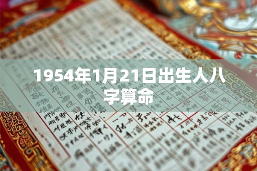 1954年1月21日出生人八字算命 1954年1月21日出生人八字算命