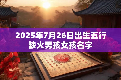 2025年7月26日出生五行缺火男孩女孩名字
