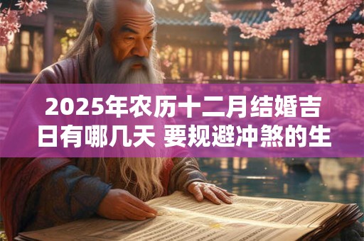 2025年农历十二月结婚吉日有哪几天 要规避冲煞的生肖