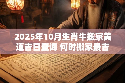 2025年10月生肖牛搬家黄道吉日查询 何时搬家最吉利