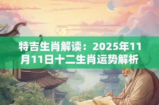 特吉生肖解读：2025年11月11日十二生肖运势解析