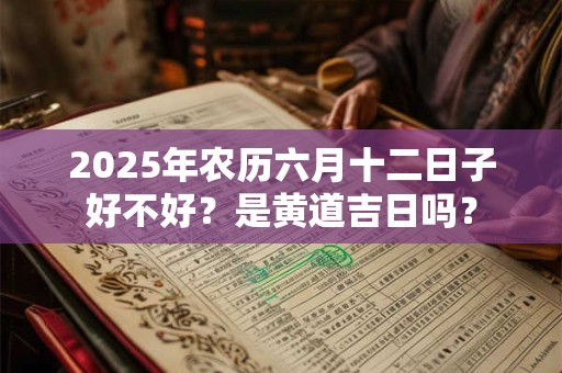 2025年农历六月十二日子好不好?是黄道吉日吗? 2025年农历六月十二日子好不好?是黄道吉日吗?