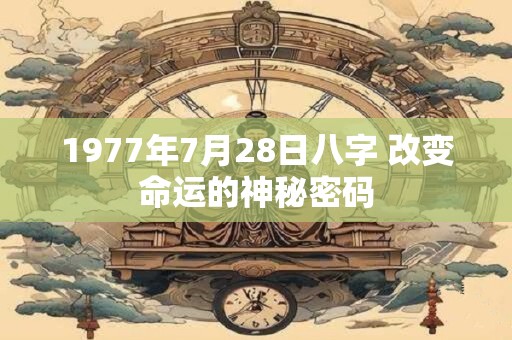 1977年7月28日八字 改变命运的神秘密码