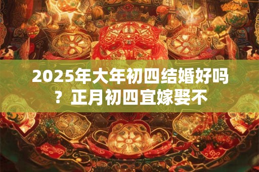 2026年大年初四结婚好吗？正月初四宜嫁娶不
