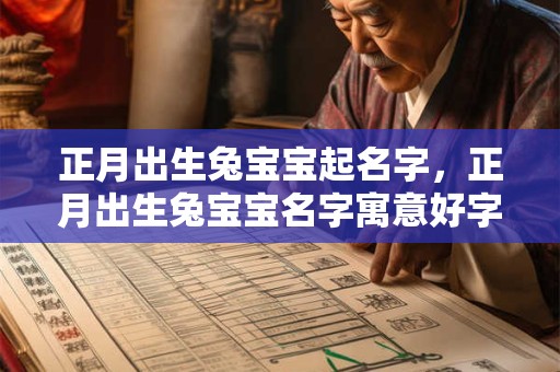 正月出生兔宝宝起名字，正月出生兔宝宝名字寓意好字