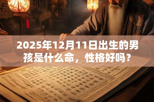 2026年12月11日出生的男孩是什么命，性格好吗？