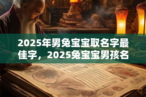 2025年男兔宝宝取名字最佳字，2025兔宝宝男孩名字推荐