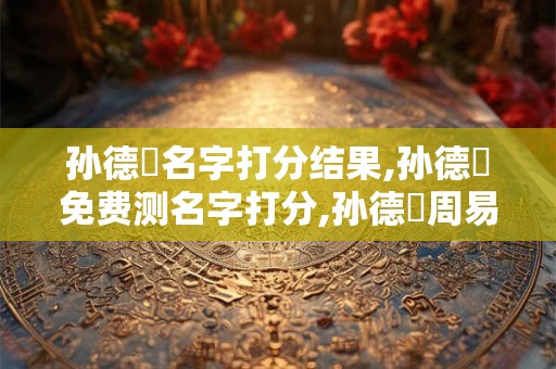 孙德怲名字打分结果,孙德怲免费测名字打分,孙德怲周易免费测名字打分