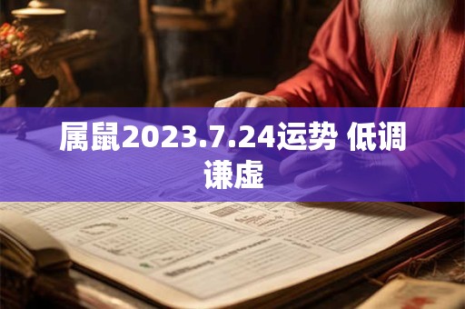 属鼠2023.7.24运势 低调谦虚