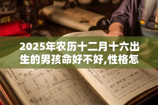 2025年农历十二月十六出生的男孩命好不好,性格怎么样？