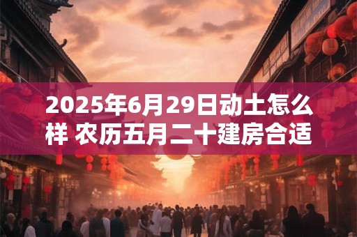 2025年6月29日动土怎么样 农历五月二十建房合适吗