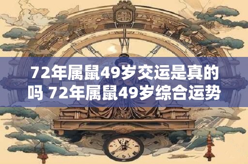 72年属鼠49岁交运是真的吗 72年属鼠49岁综合运势