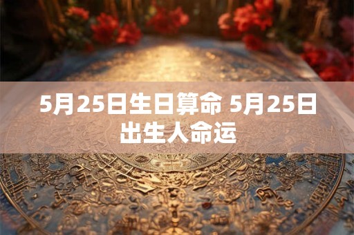 5月25日生日算命 5月25日出生人命运