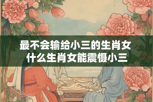 最不会输给小三的生肖女 什么生肖女能震慑小三