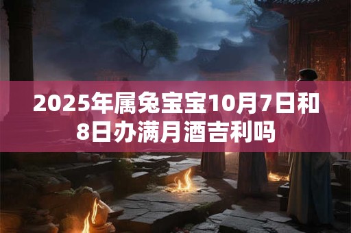 2025年属兔宝宝10月7日和8日办满月酒吉利吗