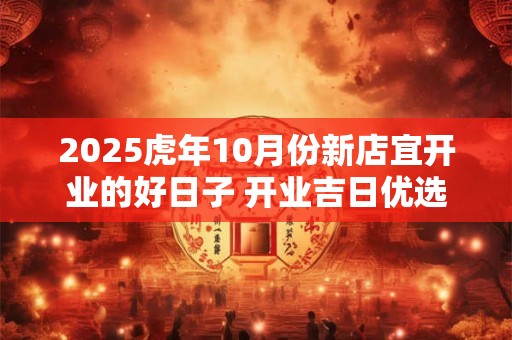 2025虎年10月份新店宜开业的好日子 开业吉日优选