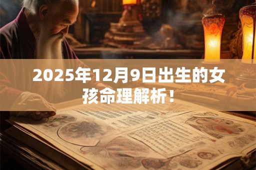 2025年12月9日出生的女孩命理解析！
