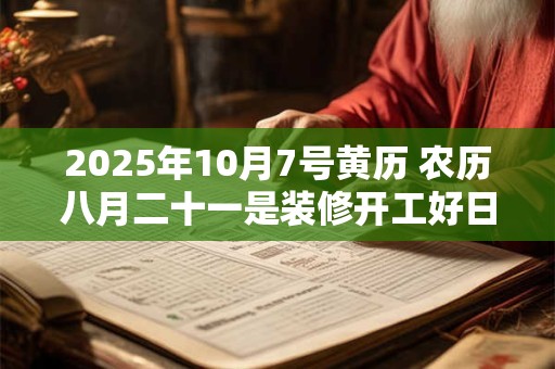 2025年10月7号黄历 农历八月二十一是装修开工好日子吗