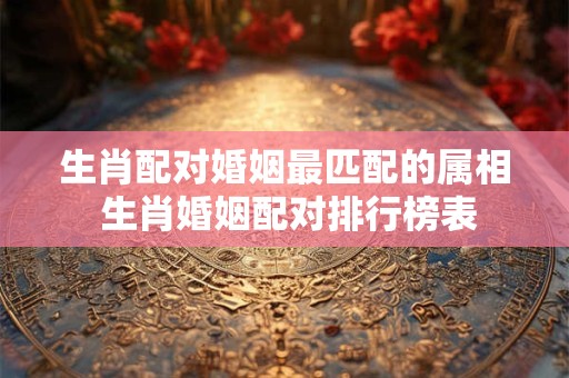 生肖配对婚姻最匹配的属相 生肖婚姻配对排行榜表