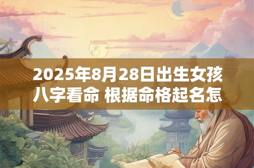 2025年8月28日出生女孩八字看命 根据命格起名怎么取