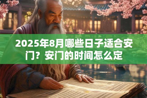 2025年8月哪些日子适合安门？安门的时间怎么定