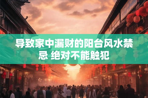 导致家中漏财的阳台风水禁忌 绝对不能触犯