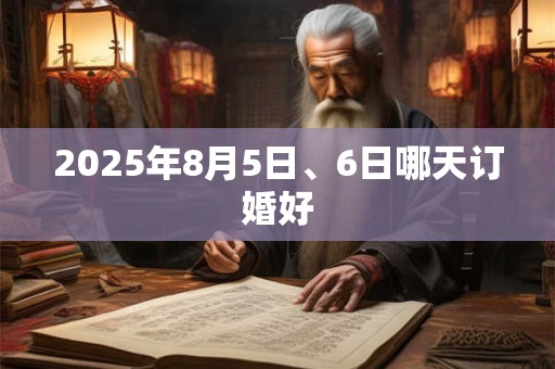 2025年8月5日、6日哪天订婚好