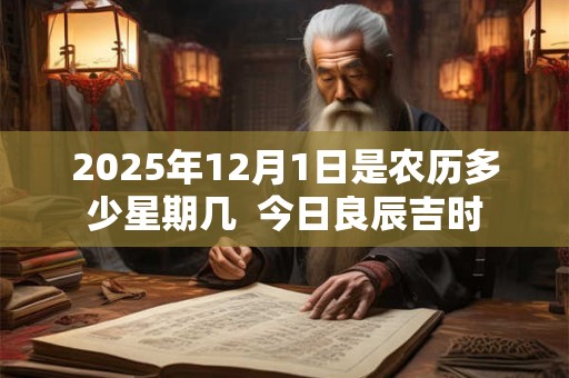 2025年12月1日是农历多少星期几  今日良辰吉时