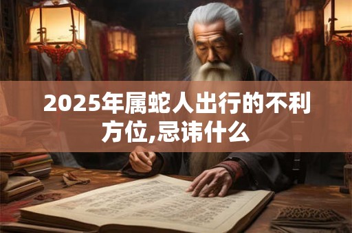 2025年属蛇人出行的不利方位,忌讳什么
