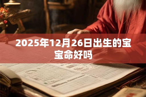2025年12月26日出生的宝宝命好吗