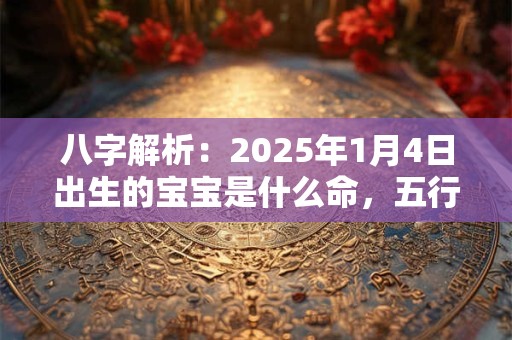 八字解析：2025年1月4日出生的宝宝是什么命，五行缺什么