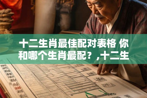 十二生肖最佳配对表格 你和哪个生肖最配？,十二生肖顺序年龄