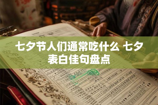 七夕节人们通常吃什么 七夕表白佳句盘点
