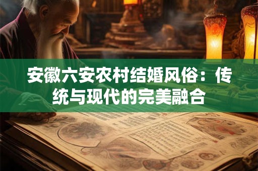 安徽六安农村结婚风俗：传统与现代的完美融合