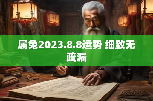 属兔2023.8.8运势 细致无疏漏