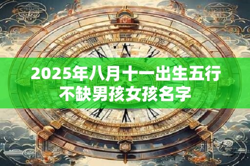 2025年八月十一出生五行不缺男孩女孩名字
