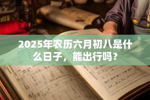 2025年农历六月初八是什么日子，能出行吗？