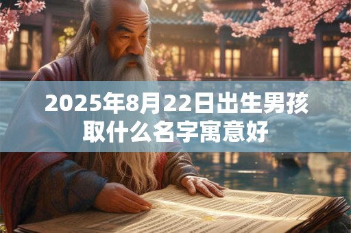2025年8月22日出生男孩取什么名字寓意好