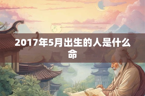 2017年5月出生的人是什么命