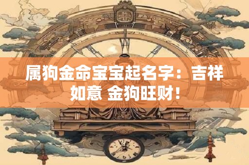 属狗金命宝宝起名字：吉祥如意 金狗旺财！