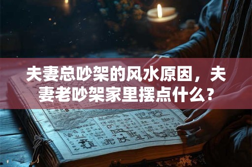 夫妻总吵架的风水原因，夫妻老吵架家里摆点什么？