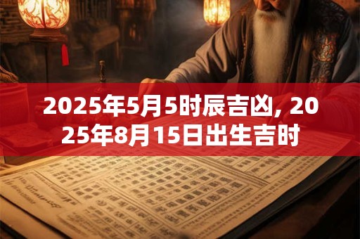 2025年5月5时辰吉凶, 2025年8月15日出生吉时