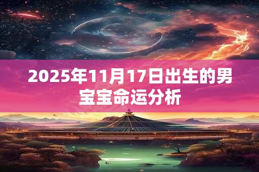 2025年11月17日出生的男宝宝命运分析