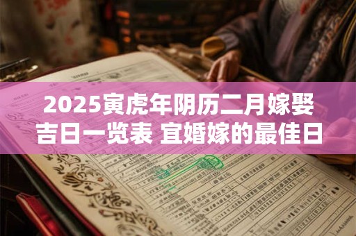 2025寅虎年阴历二月嫁娶吉日一览表 宜婚嫁的最佳日子