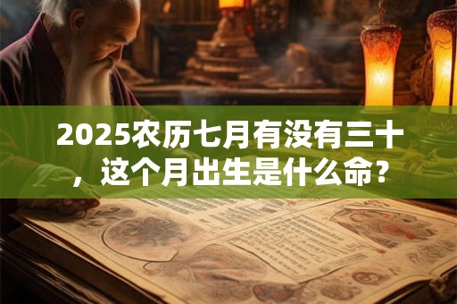2025农历七月有没有三十，这个月出生是什么命？