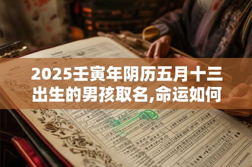 2025壬寅年阴历五月十三出生的男孩取名,命运如何